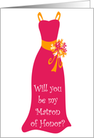 Will you be my Matron of Honor? card