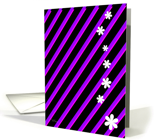 Bold Purple Flowers card (111522)