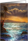 Beach sunset card