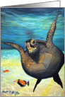 Happy Birthday Honu Green Sea Turtle card