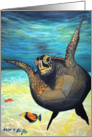 Happy Honu Green Sea Turtle card