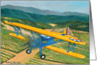 Good Bye - Farewell, Biplane - vintage plane - nostalgia card