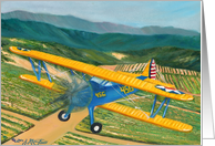Biplane - Support our troops - Air Force card