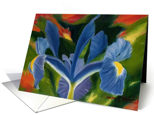 Iris oil painting card (1356480)