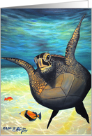 Happy Birthday Honu Green Sea Turtle card