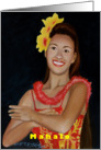 Hula Dance Gesture of Love - Mahalo - Thank you card