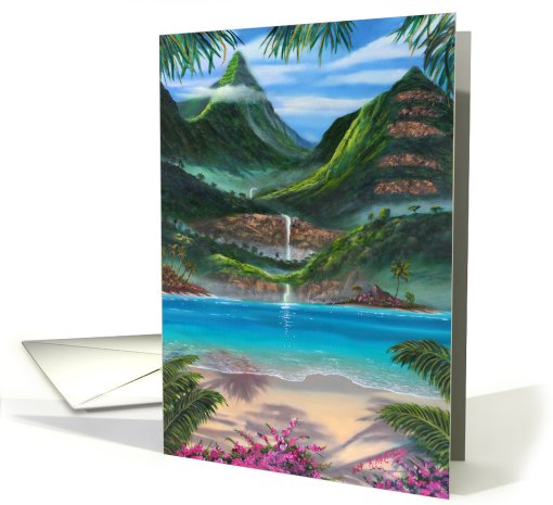 Rendition Water Fall Painting card (711932)