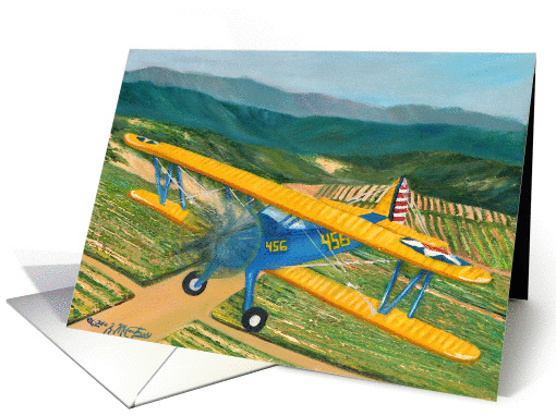 Biplane - Support our troops - Air Force card (827717)