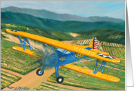 Biplane - Memorial Day - Support Our Troops card