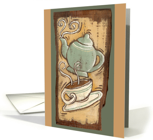 Please come to tea card (108418)