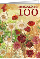 100th Birthday - Congratulations card