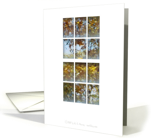 Thu my window ... Autumn Leaves card (109425)