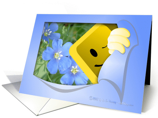 EmotiKey! Thinking inside the card ... en bleu card (151365)