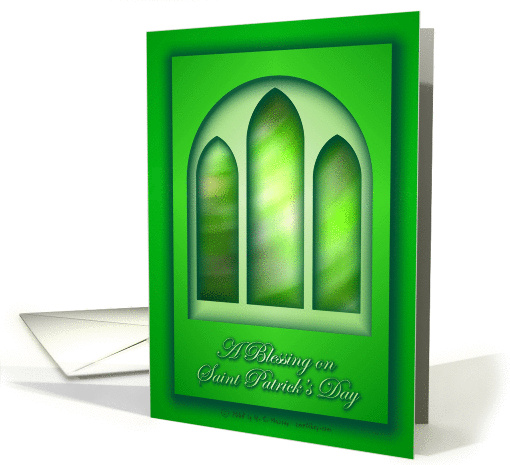 St. Patrick's Blessing II w/ text card (160304)