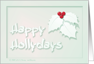 Happy Hollydays card