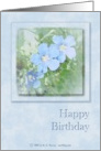 Happy Birtday - Blue Flowers card