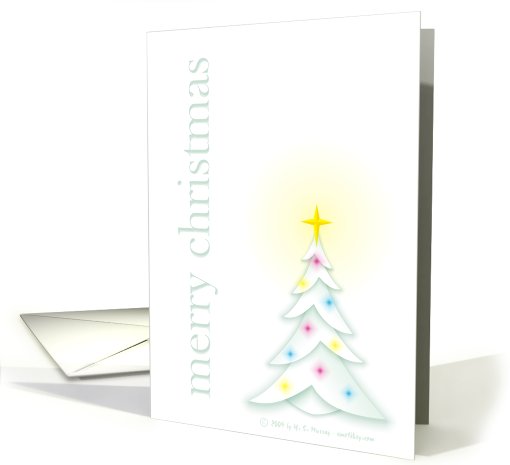 Merry Christmas Tree with lights card (534143)