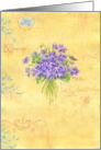 Blank Note Sweet Purple Violet Bouquet card