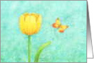 Thinking Of You Yellow Tulip In Spring Bright and Sunny Day card