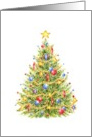 Christian Christmas Decorated Tree Bless Your Home card