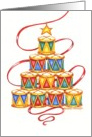 Christmas Military Tree Of Colorful Drums card