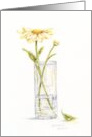 Thinking Of You Thoughts and Prayers Yellow Daisy In Vase card