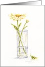 Blank Note Card Yellow Daisy In Vase Any Occasion card