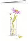 Blank Note Magenta Daisy in Vase card