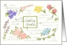 Wedding Flowers Of Love Language of Flowers Blank card