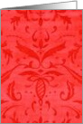 Thank You Christmas For Gift Red Damask Greatly Appreciated card