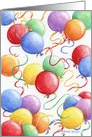 Christian Birthday Colorful Balloons God Bless You card