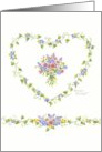 Wedding Christian Wildflowers And Ivy Heart card