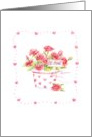 Valentine Be Mine Roses and Hearts Garden Pot card