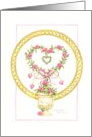 Valentine Rose Heart Topiary Love Today Tomorrow and Always card