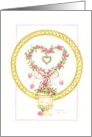 Anniversary Rose Topiary Heart Love You Now Always and Forever card