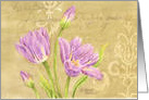 Christian Sympathy Religious Purple Tulips Garden Notes card