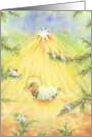 Priest Christmas Jesus And Birds Come Let Us Adore Him Joy card