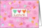 Valentine’s Day Sending Love Postage Stamp Happiness card