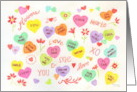 Valentine’s Day Happy Words Hearts Flowers You Are the Best card