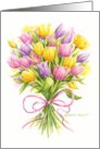 New Job Congratulations Bright And Beautiful Tulip Bouquet card