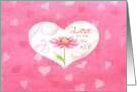 Valentine’s Day Pink Daisy Love Is In The Air When We Are Together card