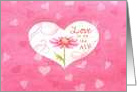 Wedding Congratulations Religious Pink Daisy Love Is In The Air card