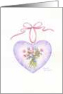 Congratulations Wedding Tulip Bouquet Heart Charm card