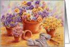 Thinking of You at Easter Beautiful Garden Pansies Caring Blessings card