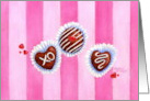 Valentine’s Day Chocolate Hearts Celebrate Enjoy Sweet As You card