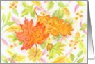 Thanksgiving Elegant Leaves Celebration Blessings card