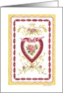 Valentine Victorian Heart and Flowers Beautiful Day card