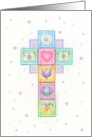 Christian Easter Cross Patchwork Celebrate God Joys Blessings card