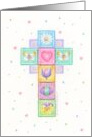 Friend Easter Cross Patchwork Special Joys and Blessings card