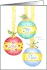 Christmas Coronavirus COVID 19 Ornaments Love Joy Peace in World card
